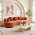 90 In. Curved Modern Chenille Sofa