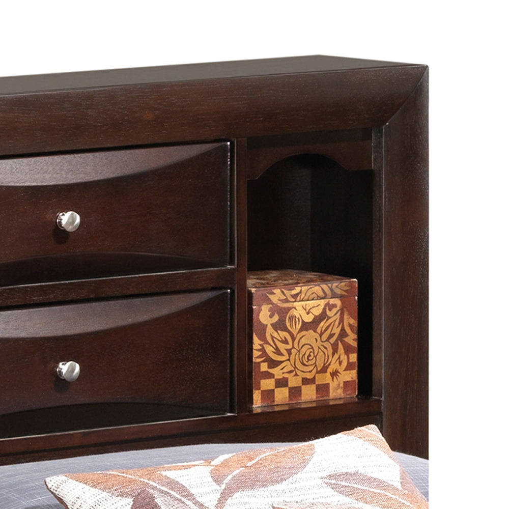 Marilla King Storage Bed in Cappuccino