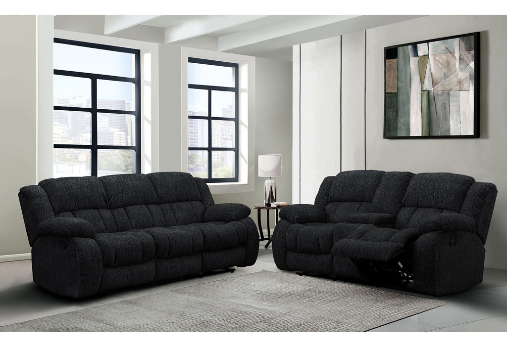 Stonic Ebony Console Reclining Loveseat