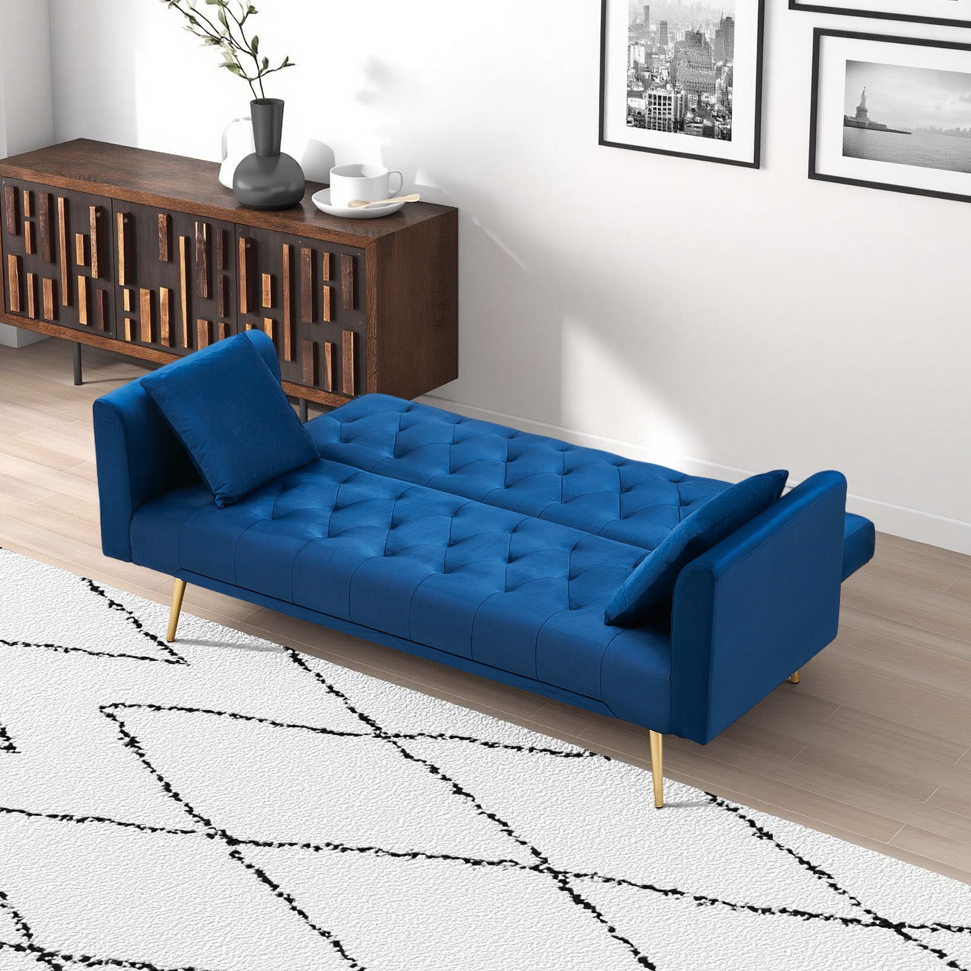 71-Inch Convertible Love Seat Sofa - American Retro