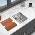 13" Undermount Workstation Bar Sink with Folding Faucet