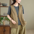 Womens Summer New Artistic Cardigan Outer Vest