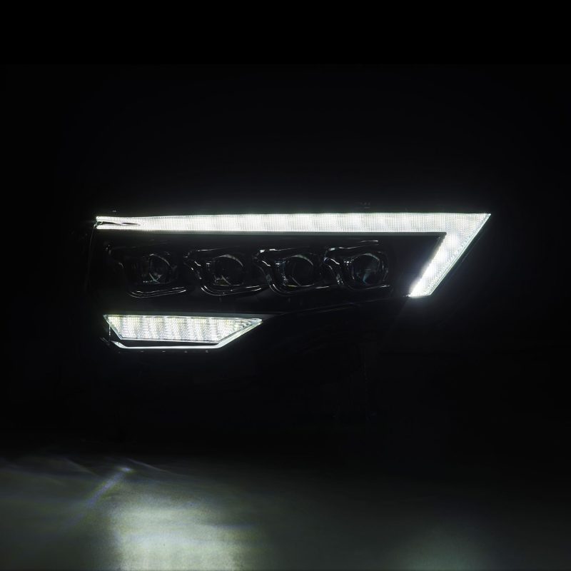 AlphaRex 14-22 Toyota 4Runner (2021 Req. Conv) NOVA LED Proj HL Blk w/Actv Light & Seq. Sig + SB DRL 880808 *Discontinued