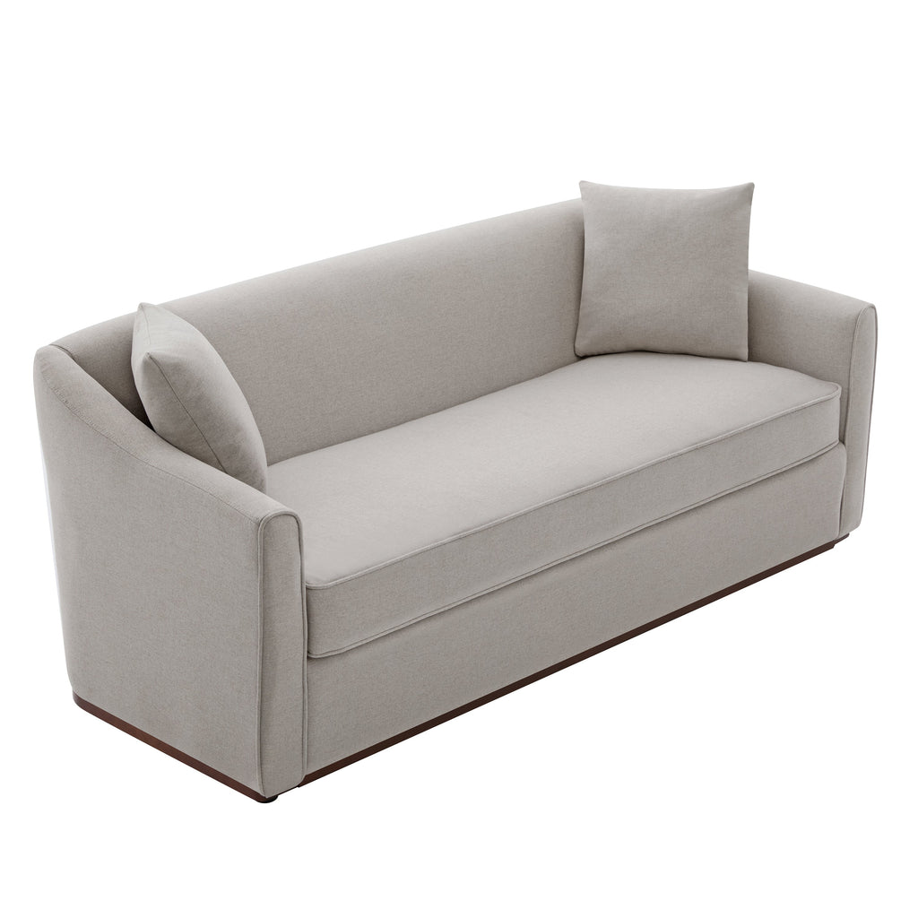 Modern 3-Seater Sofa With Throw Pillows