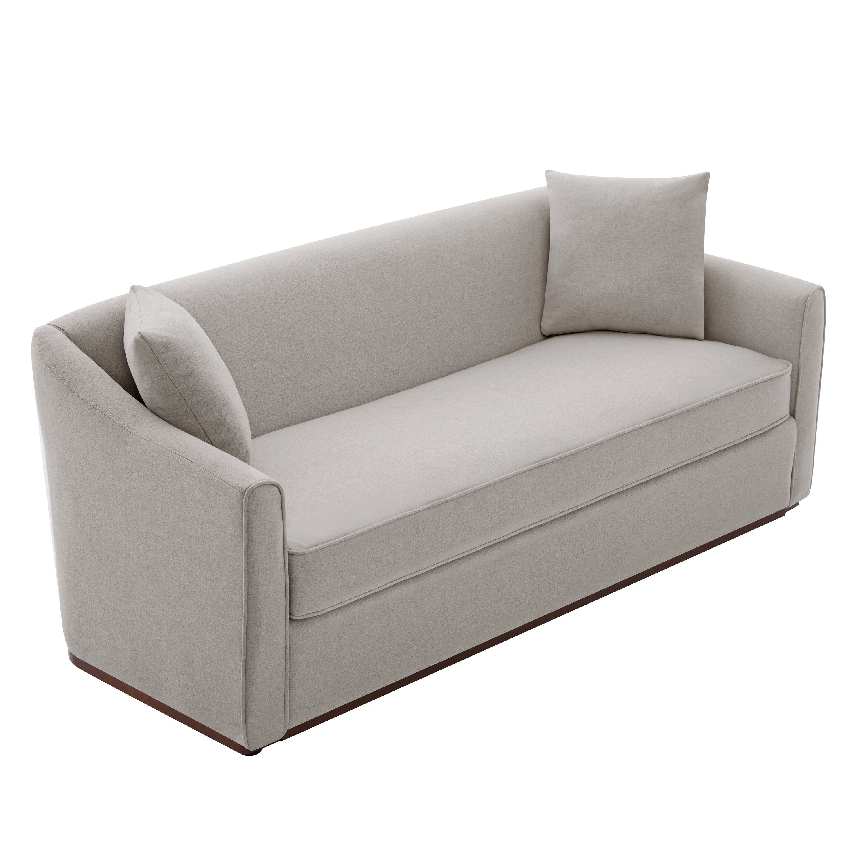 Modern 3-Seater Sofa With Throw Pillows
