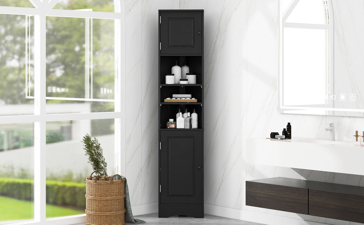 Multi-Functional Corner Cabinet Tall Bathroom Storage