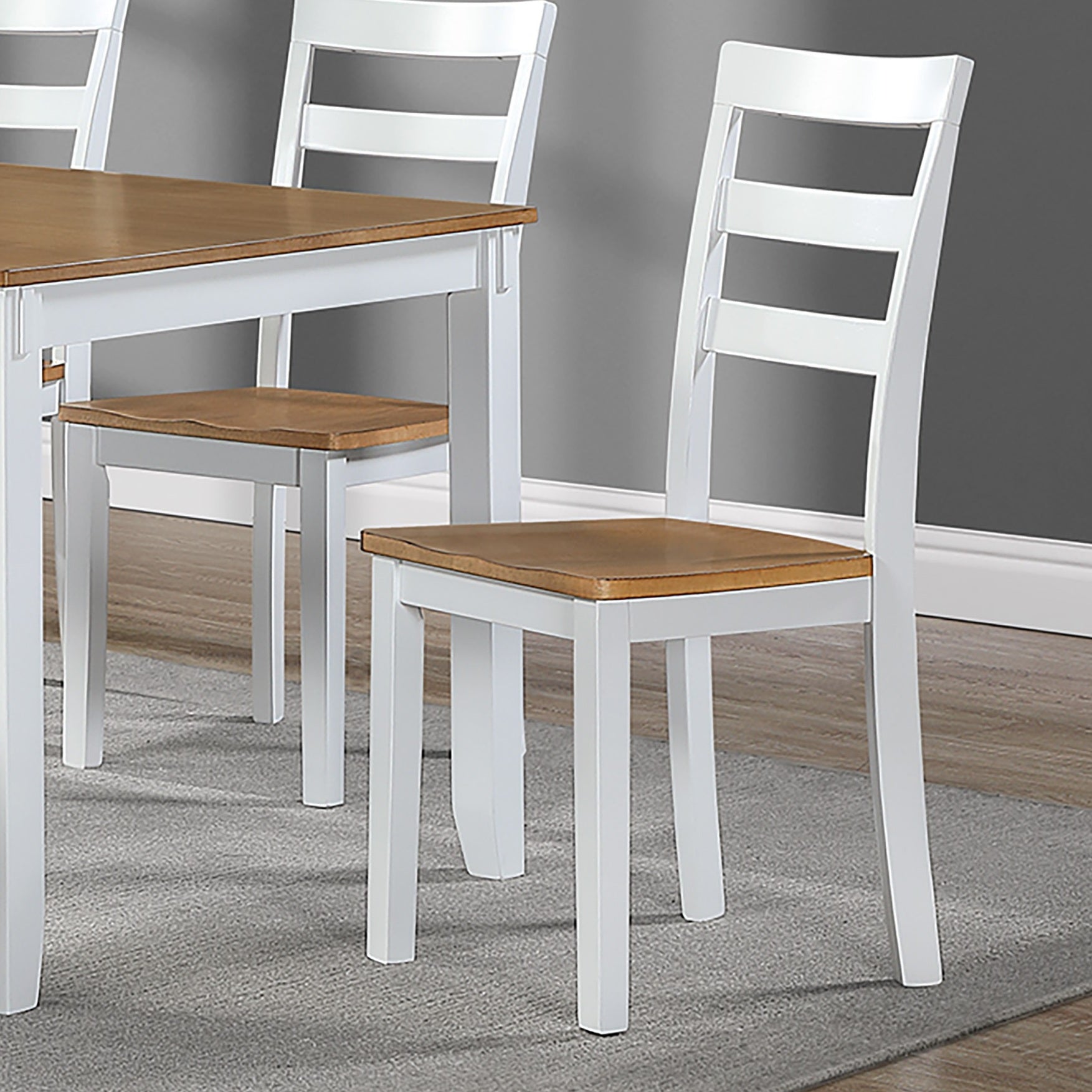 Contemporary 6pc Dining Set Table with 4 Side Chairs and Bench