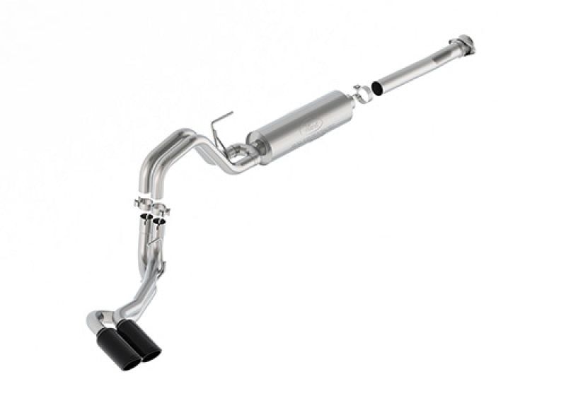 Ford Racing 21-24 F-150 122.8in Dual Side Exit Exhaust - Black Tips M-5200-FSB