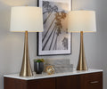 Diana 29" Contemporary Metal Table Lamp in Matte Golden Bronze