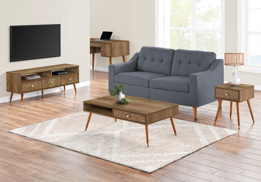 Mid-Century Modern Rectangular Coffee Table with Storage