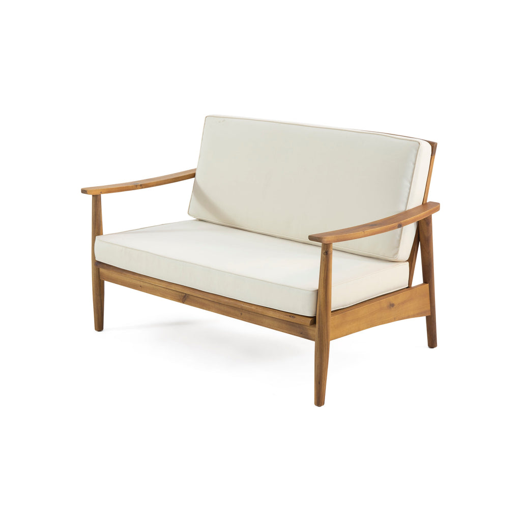 Patio Loveseat and Coffee Table Set with Cushions