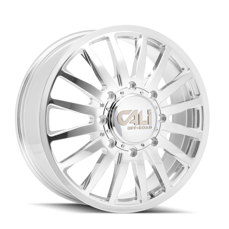 Cali Off-Road 9110D Summit Dually 22x8.25 / 8x210 BP / -232mm Offset / 154.2mm Hub Polished Wheel 9110D-22879PMR232