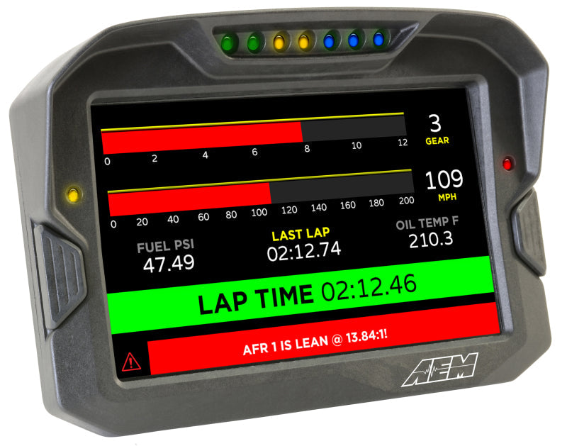 AEM Electronics Digital Dash, CD-7L, Carbon Housing, Data Logging, CAN Bus, Kit