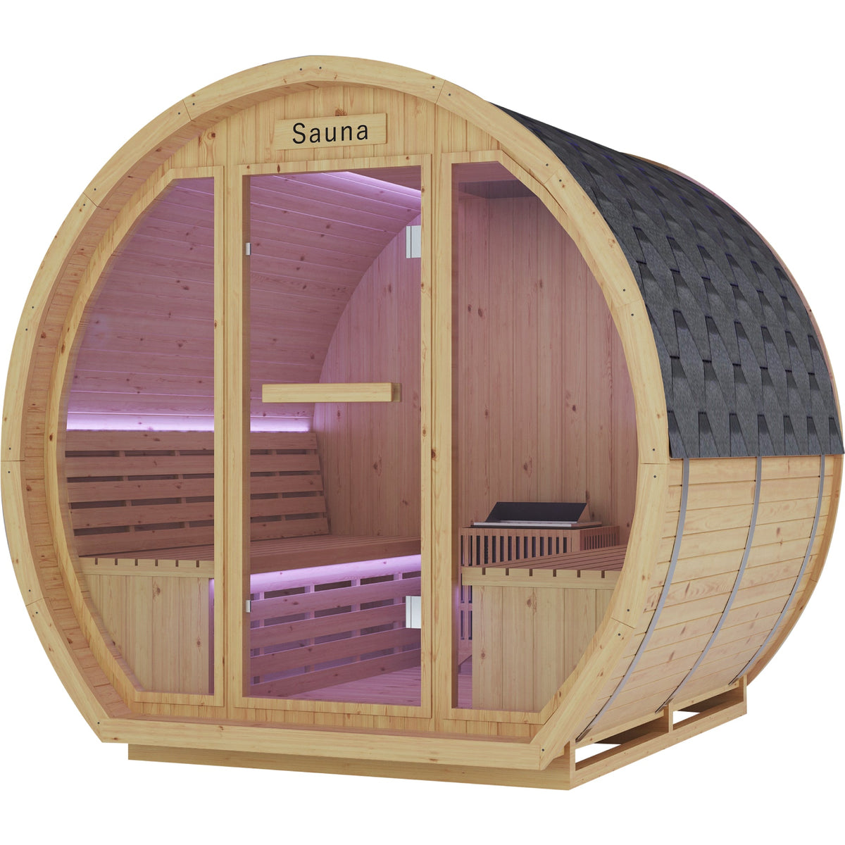 9000W 240V Finnish Carbonized Spruce Outdoor Sauna Room