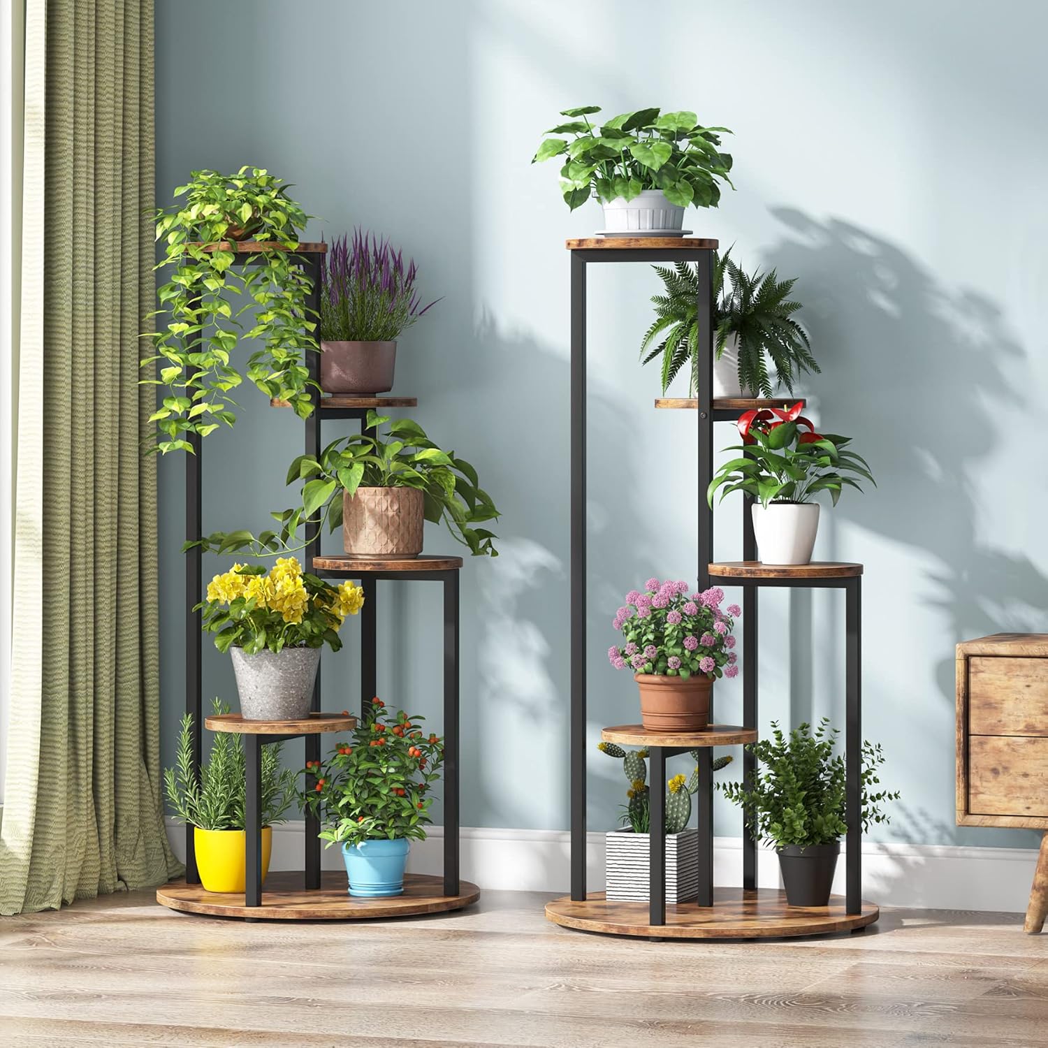 40.94" Height 4-Tier Rustic Plant Stand