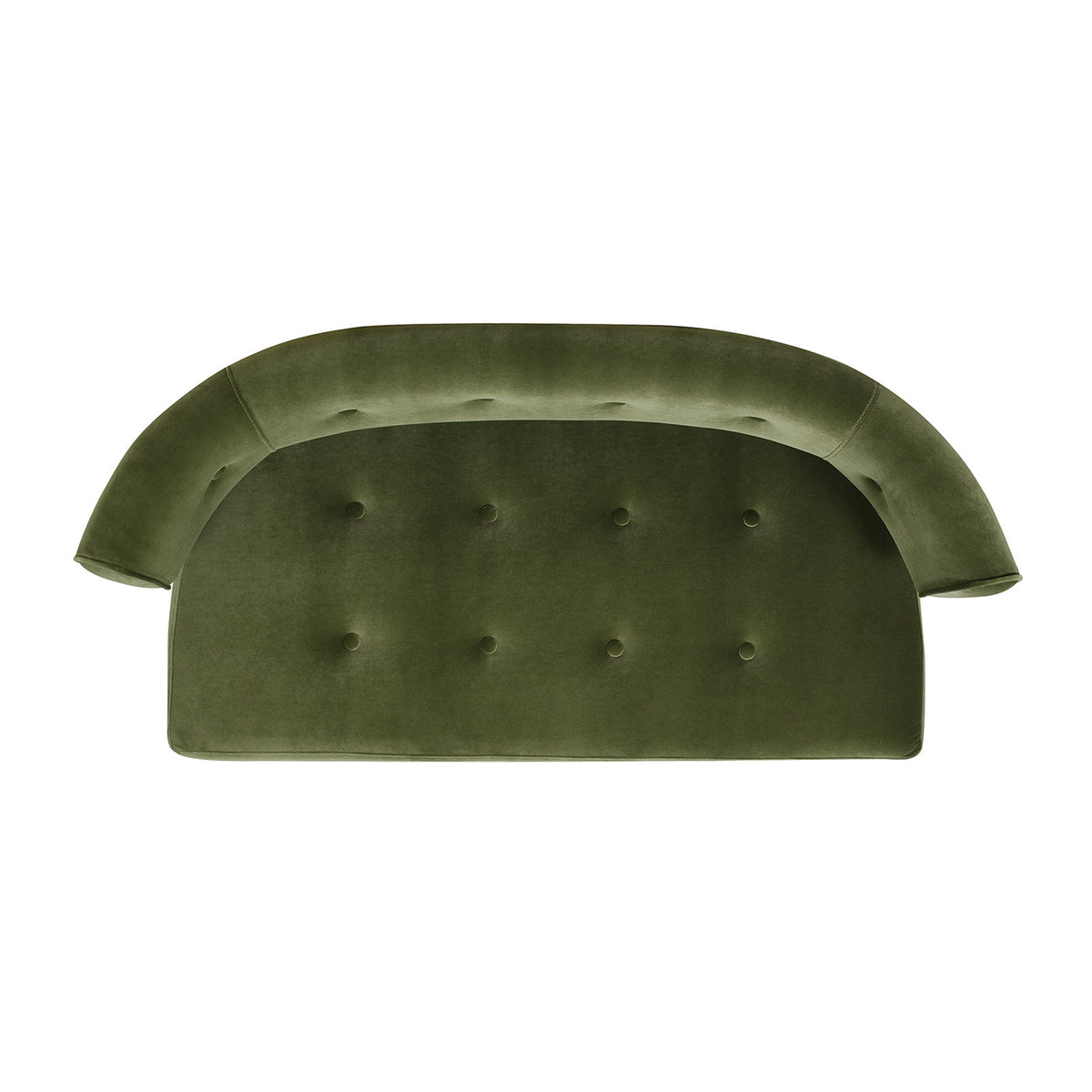 Jared Roll Arm Tufted Bench Settee, Olive