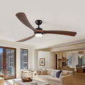 72 Inch Solid Wood Ceiling Fan with Lights and Remote Control