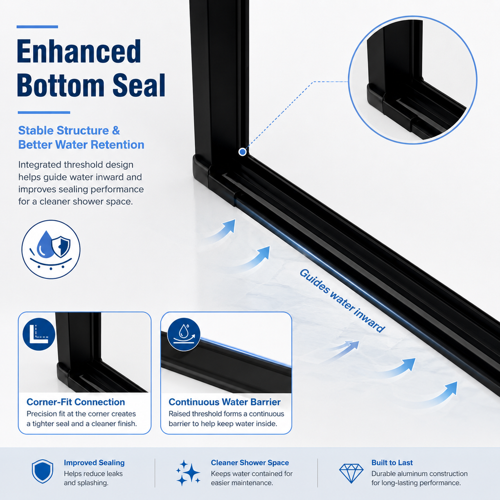 28"-29.2'' x 72" Semi-Frameless Pivot Shower Door