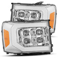 AlphaRex 07-14 GMC 2500HD NOVA LED Proj Headlight Plank Style Matte Blk w/Activ Light/Seq Signal/DRL 880607 *Discontinued
