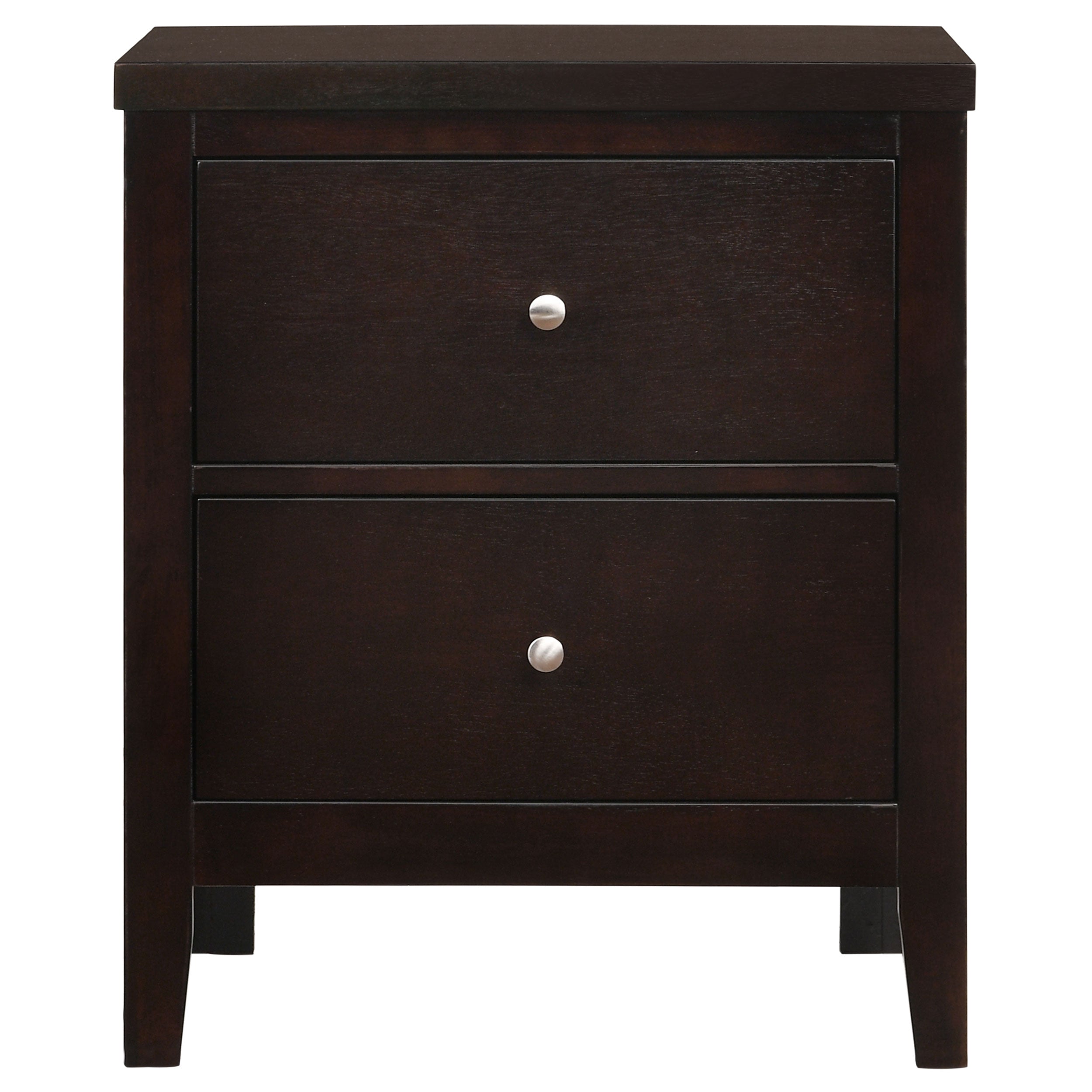 Garrett Cappuccino 2-Drawer Rectangular Nightstand