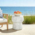 U_Style Outdoor Patio Accent Table with Crack Process