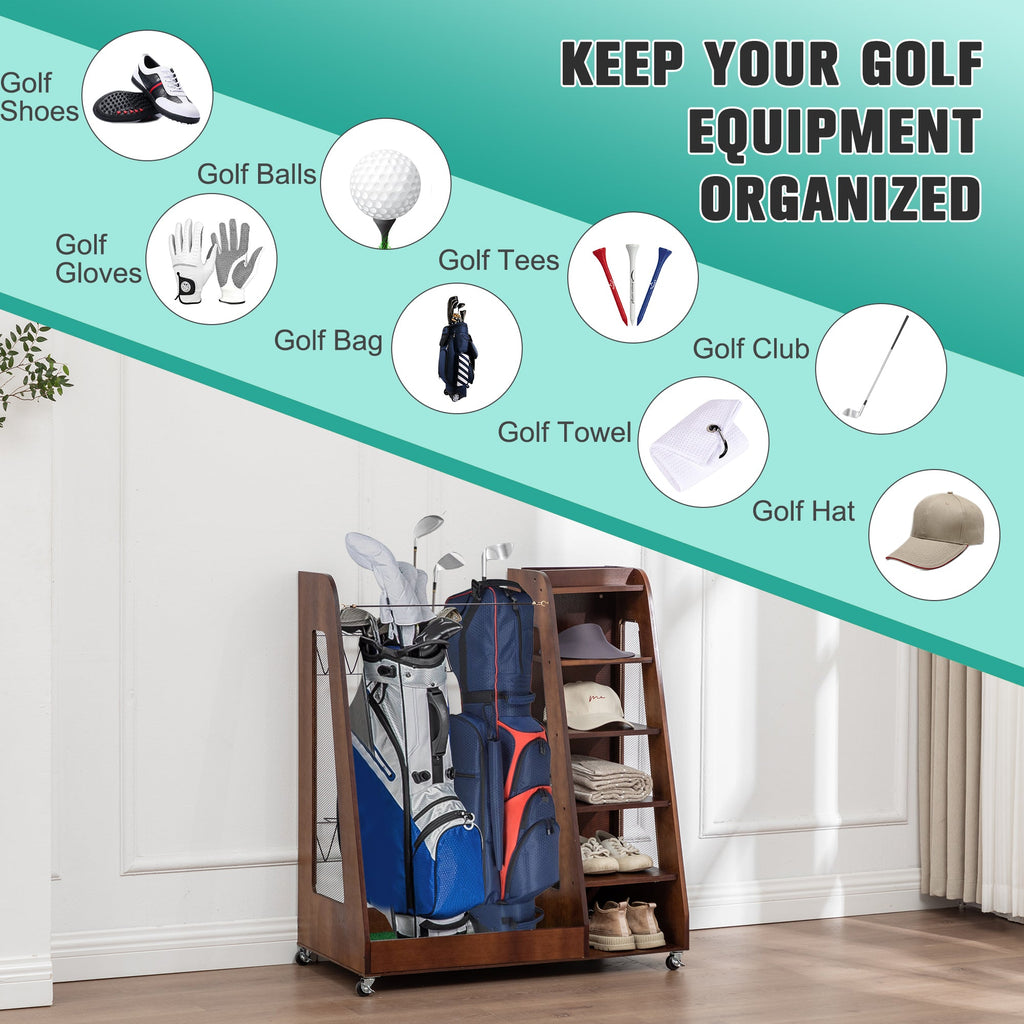 Golf Bag Organizer for Garage
