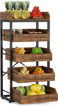 46.06” Tall 5-Tier Rustic Storage Rack