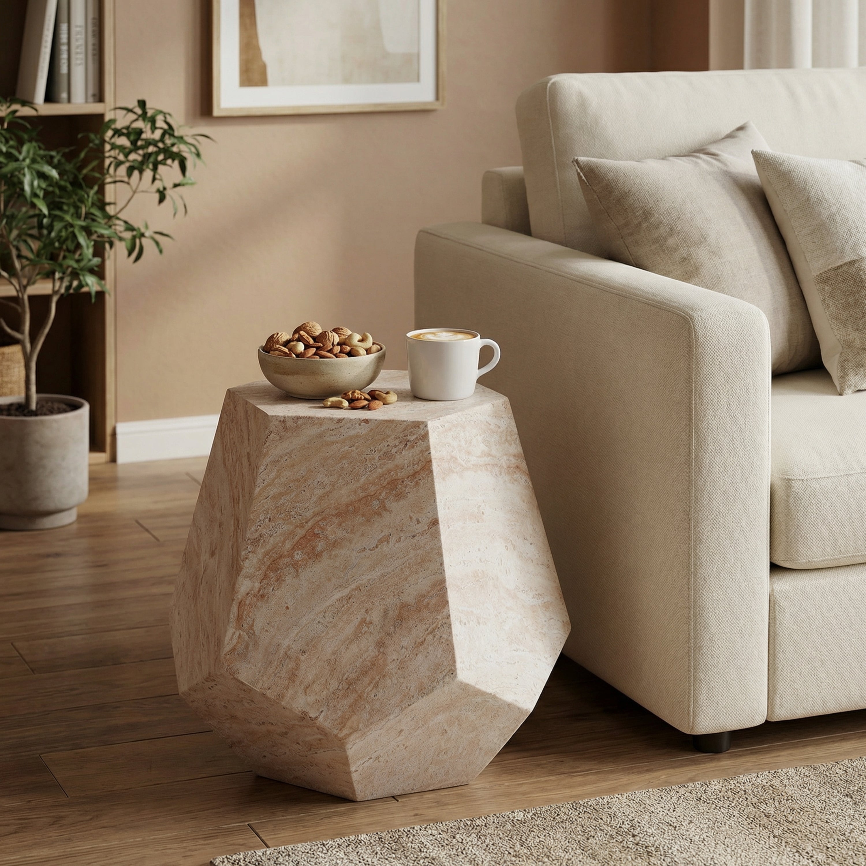 Outdoor/Indoor Lightweight Concrete Side Table