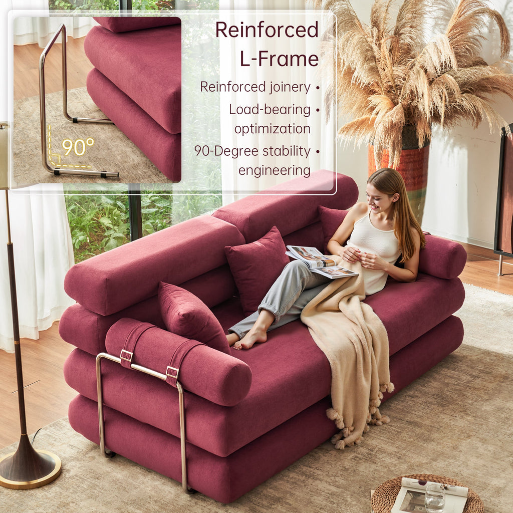 Convertible L-Shaped Sectional Sofa Bed