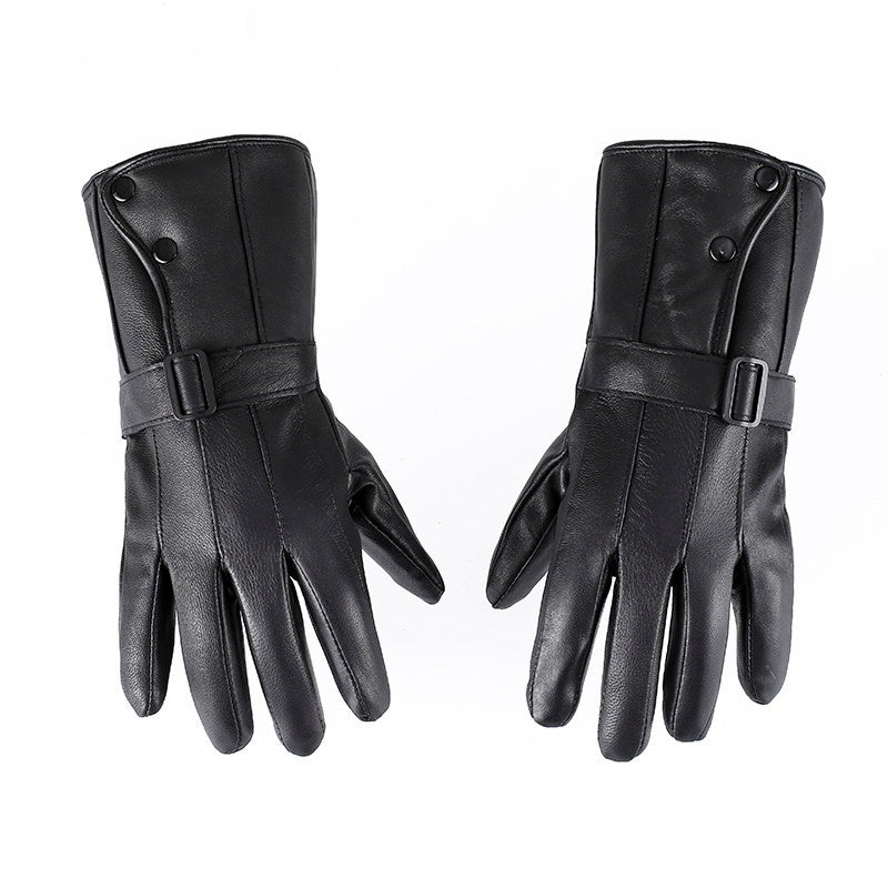 Genuine Leather Gloves With Fleece Lining For Extra Warmth And Waterproof Protection