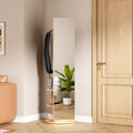 360° Rotating Multifunctional Full Length Mirror with Hook Storage Rack