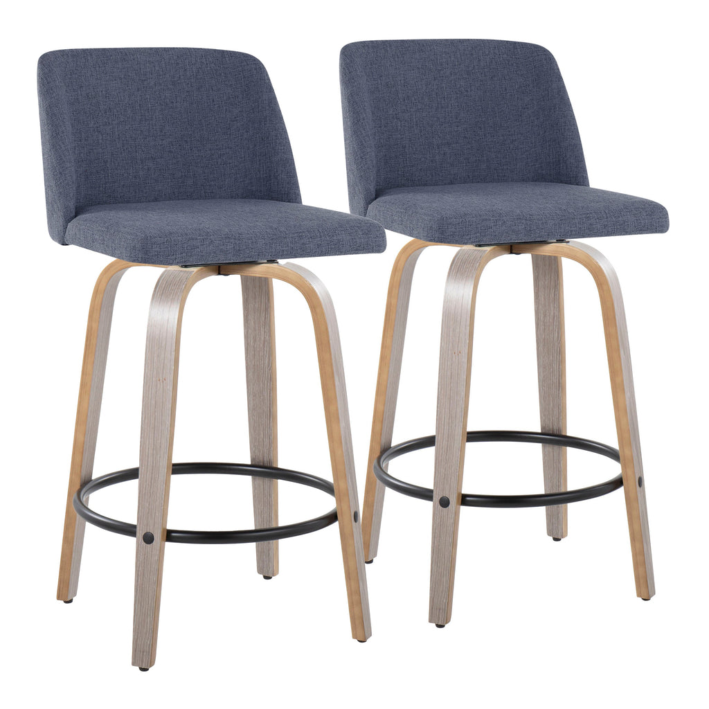 26" Contemporary Fixed-Height Counter Stool with Swivel