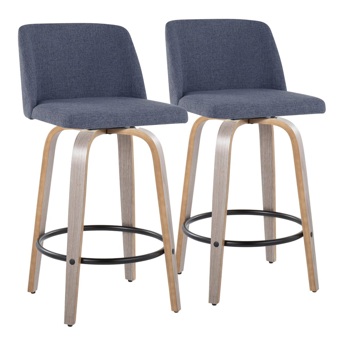 26" Contemporary Fixed-Height Counter Stool with Swivel