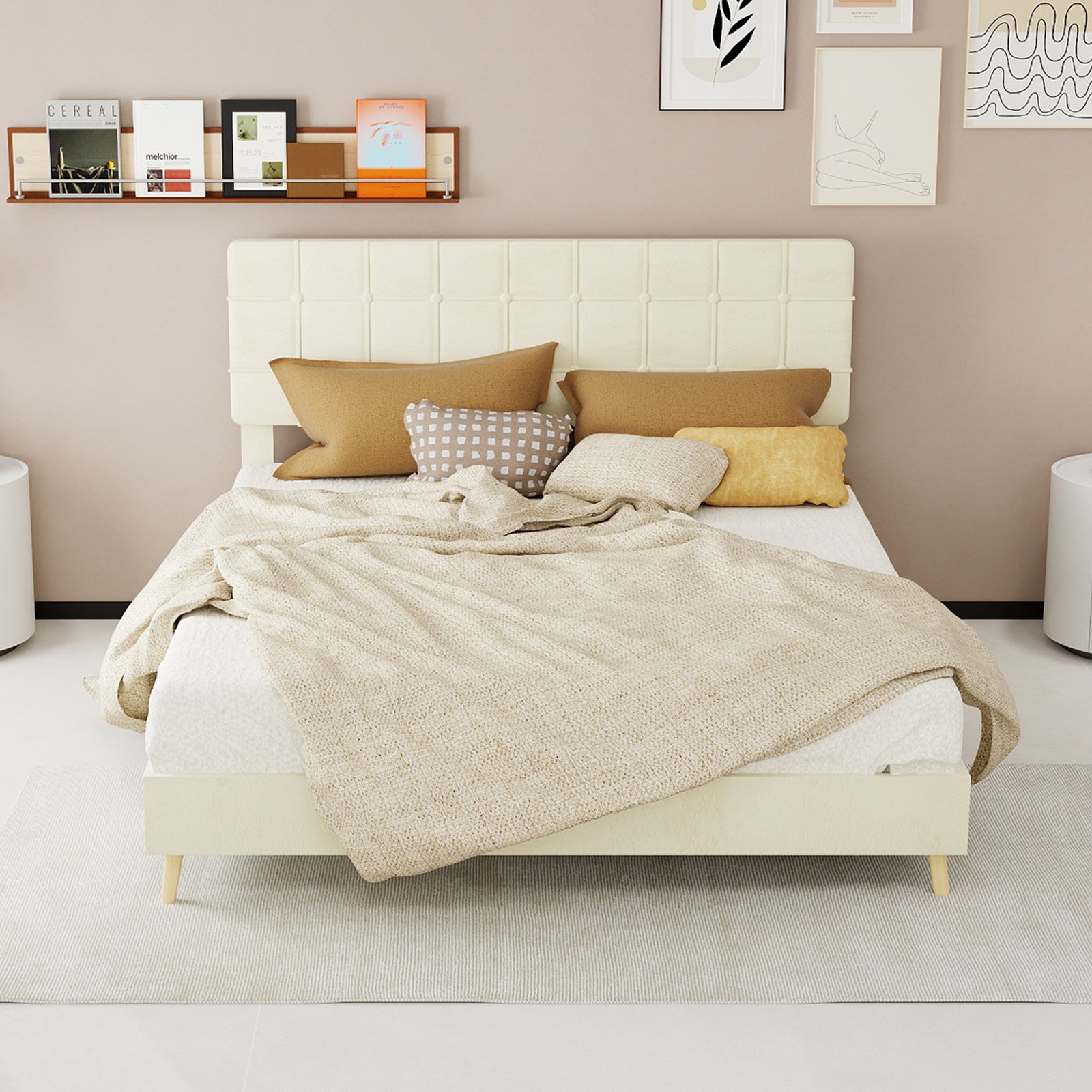 Modern Upholstered Bed Frame