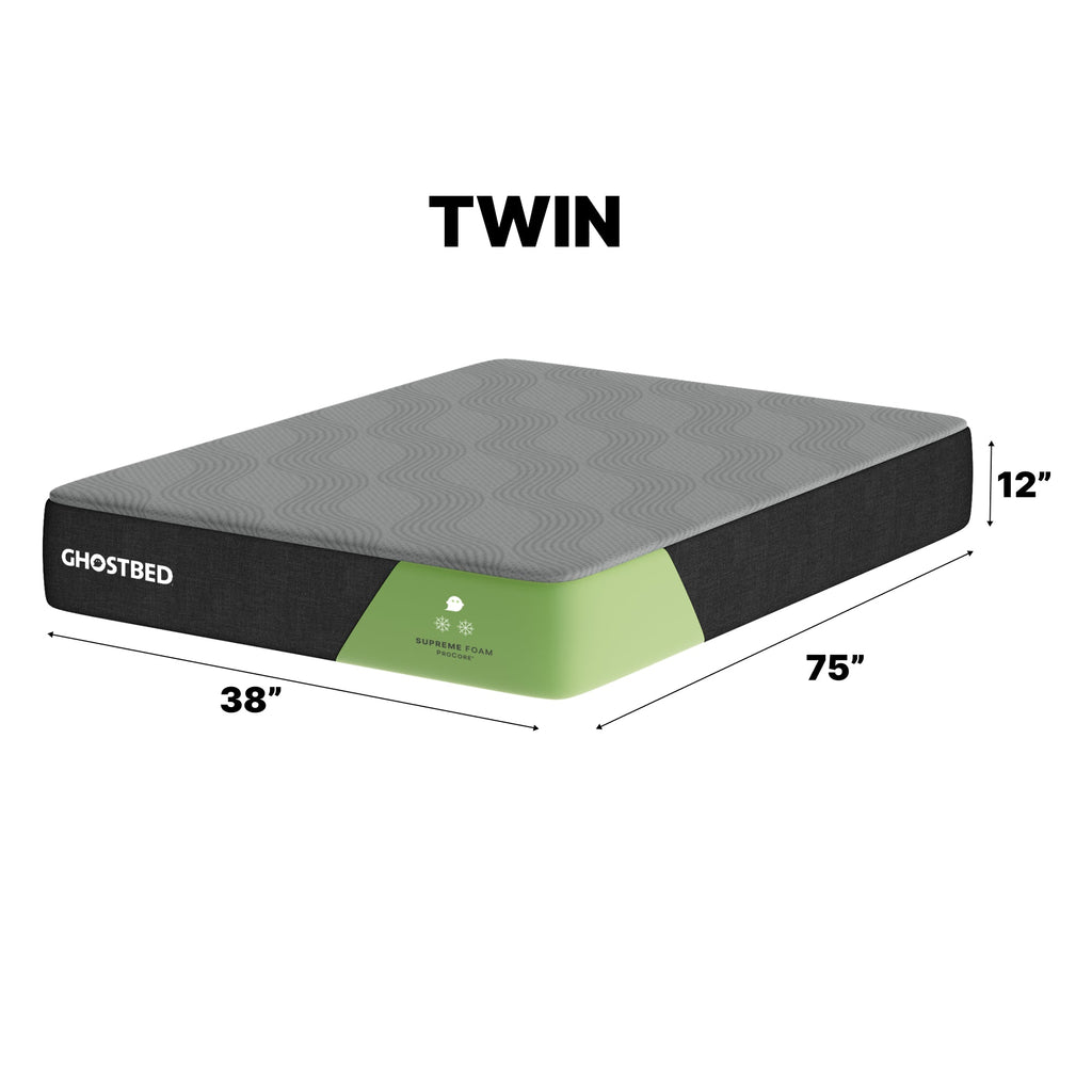 GhostBed Supreme 12" Twin Foam Mattress