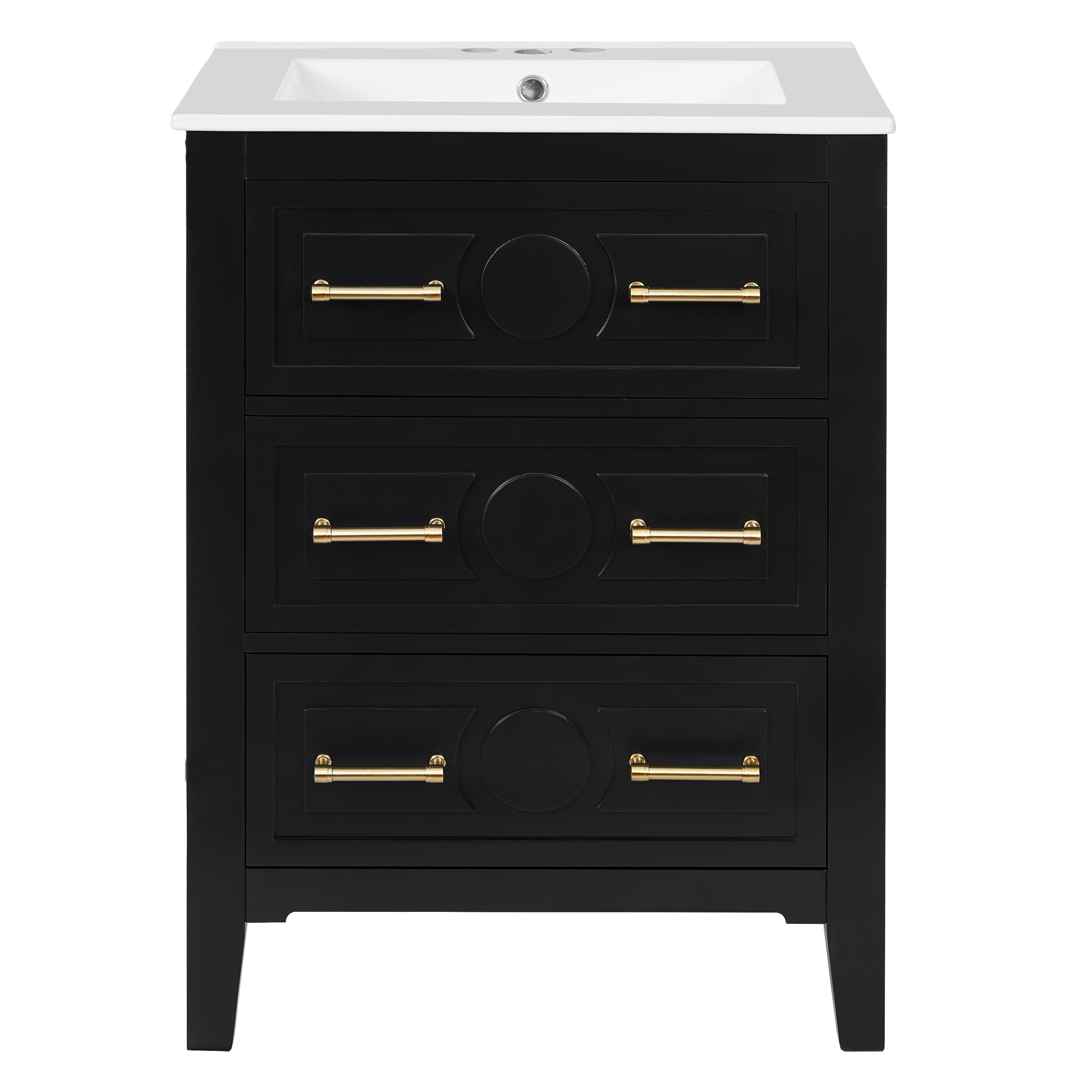 24'' Bathroom Vanity with Ceramic Sink Combo