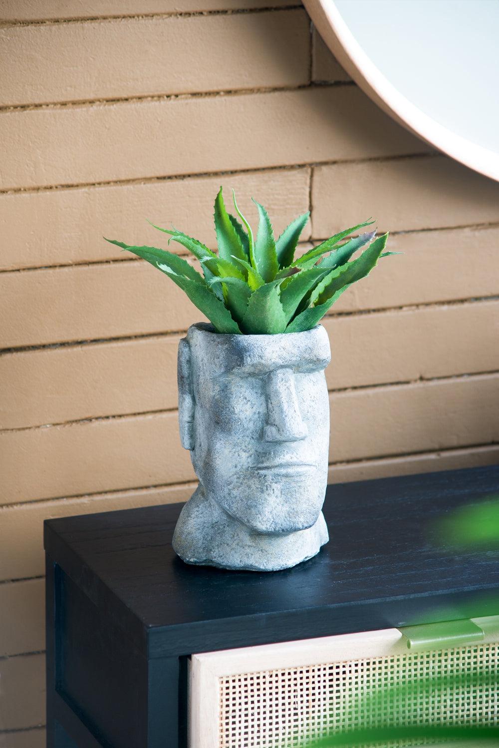 Easter Island Cement Planter - 9"