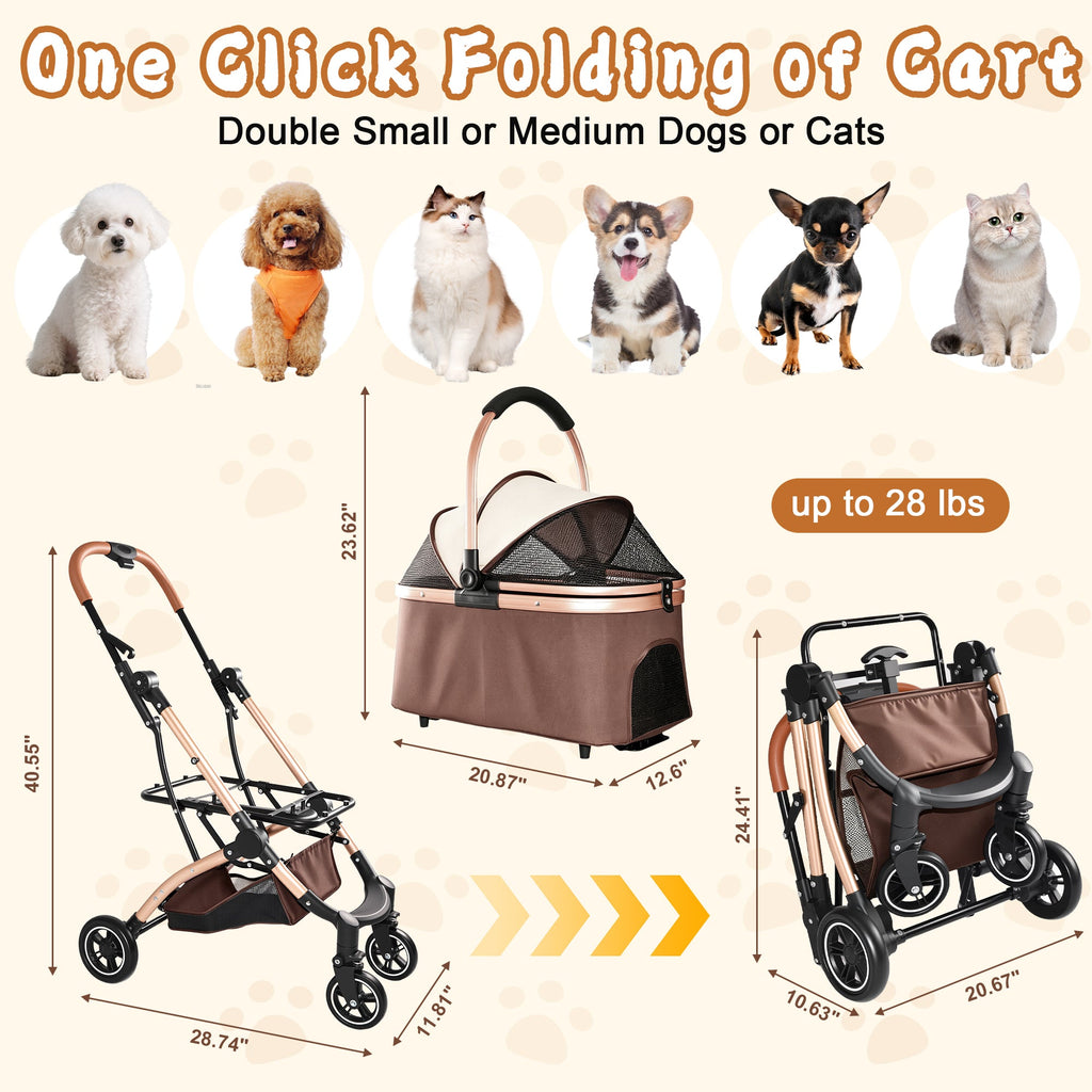 Pet Stroller for Dogs and Cats