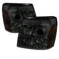Spyder Cadillac Escalade 02-06 Projector Halogen Model- LED Halo DRL Smke PRO-YD-CE02-DRL-SM 5038067