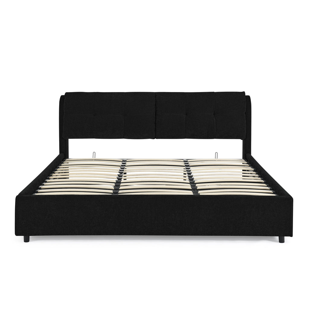 King Size Storage Upholstered Hydraulic Platform Bed