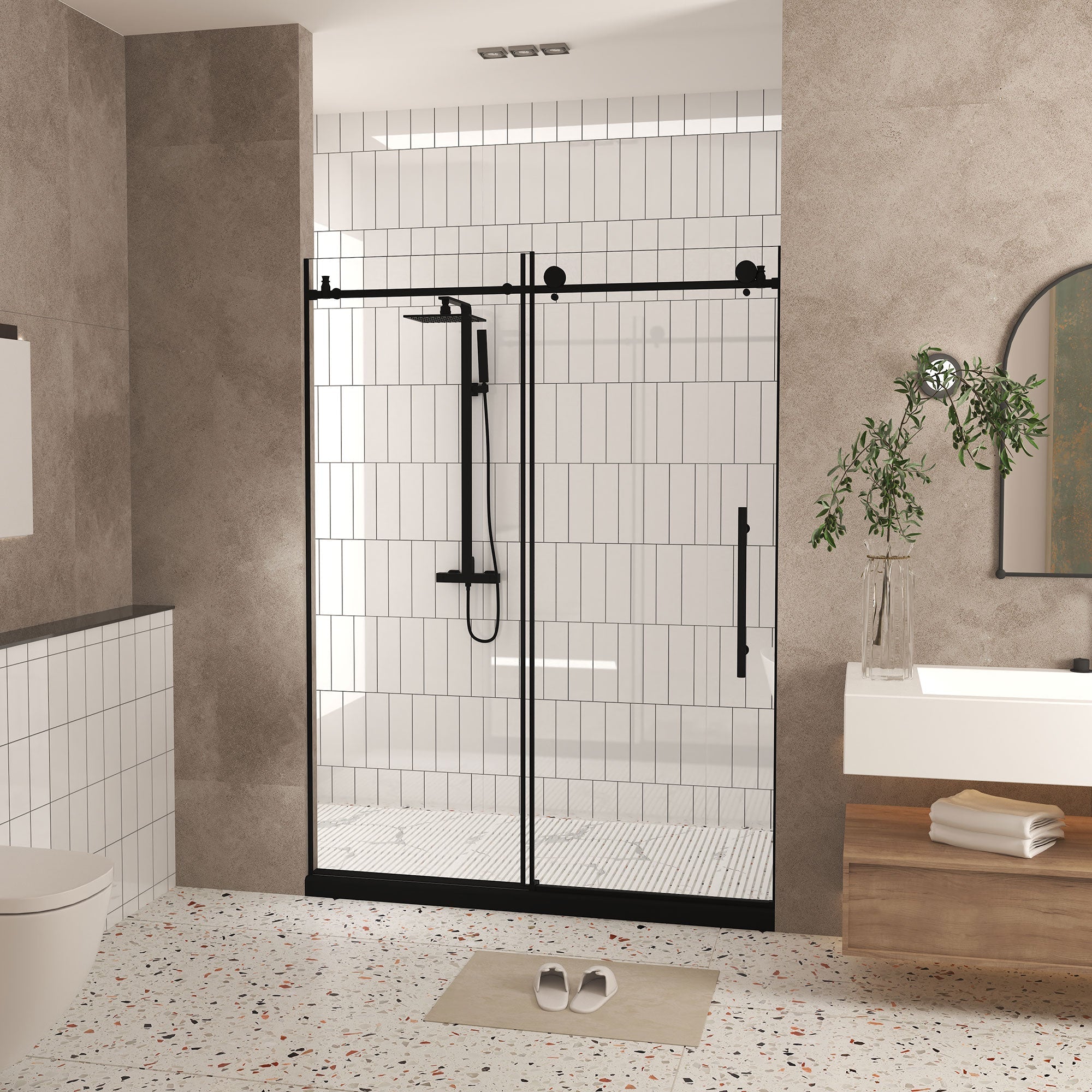 Frameless Shower Door 56-60" W x 76" H