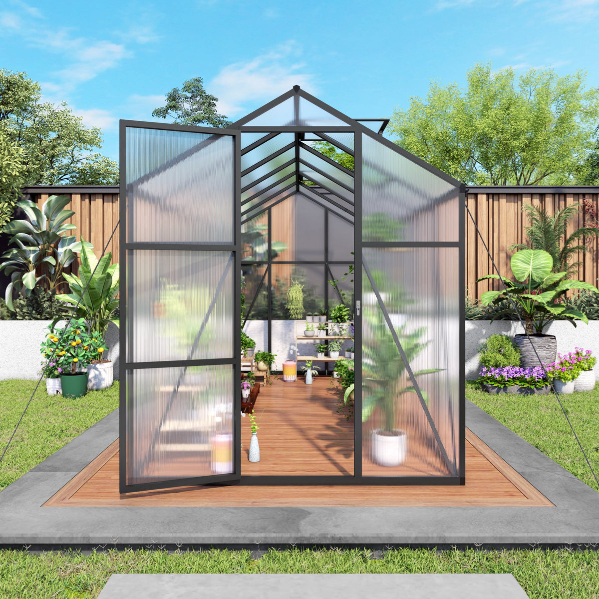 6x12FT Walk-in Outdoor Greenhouse