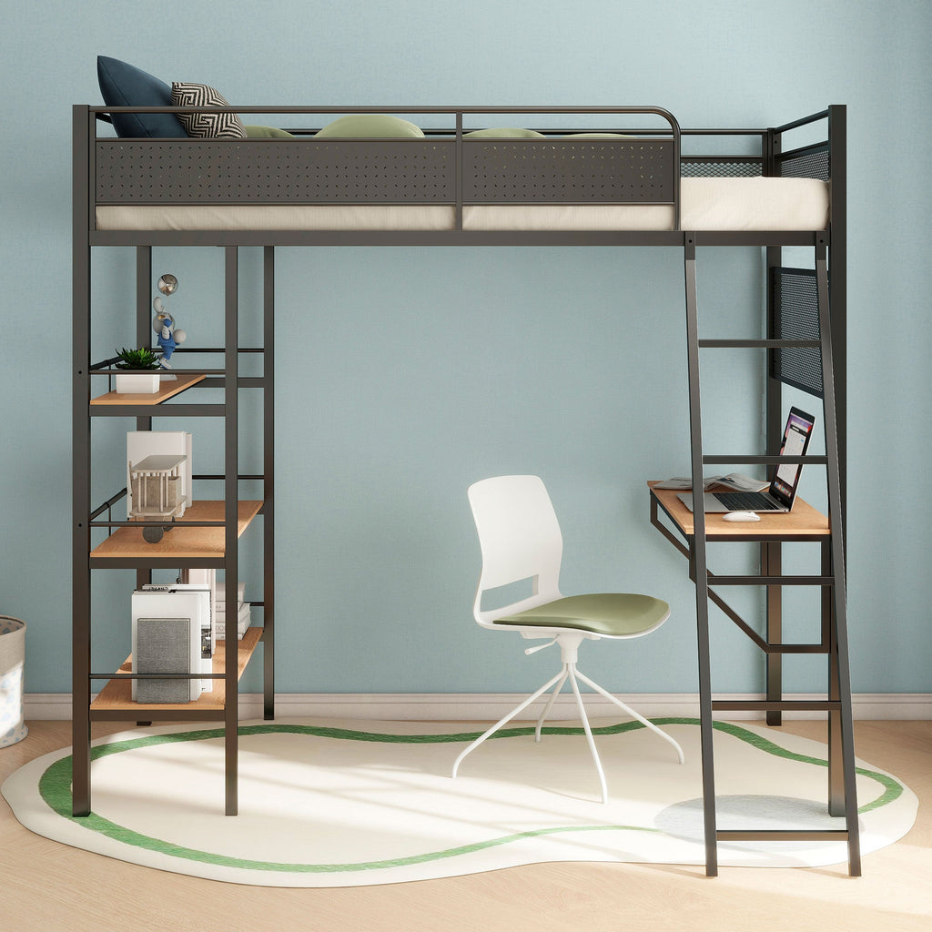 William Matte Twin Loft Bed