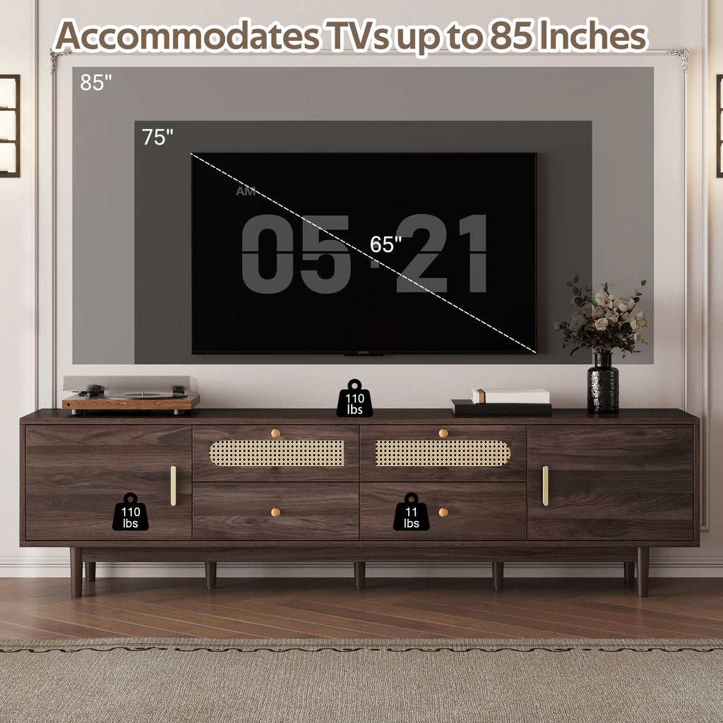 76" TV Stand with Drawers for Modern Living