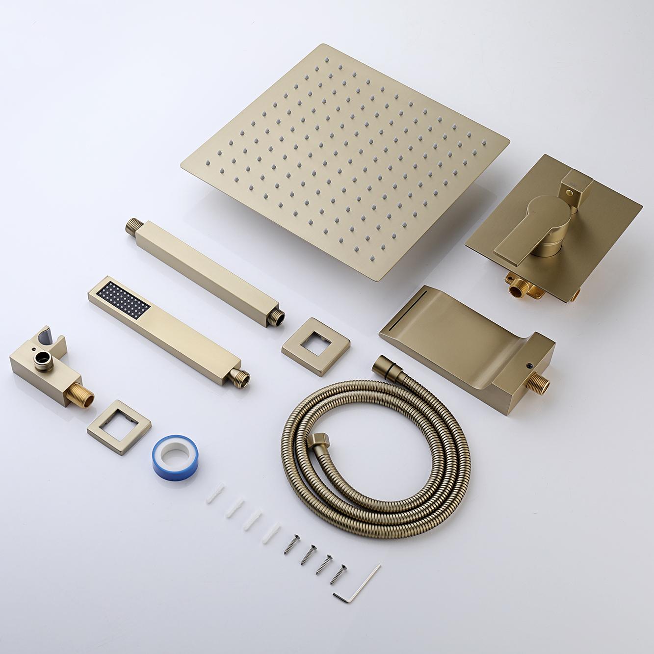 10 Inch Shower System with Rain Shower Faucet Set