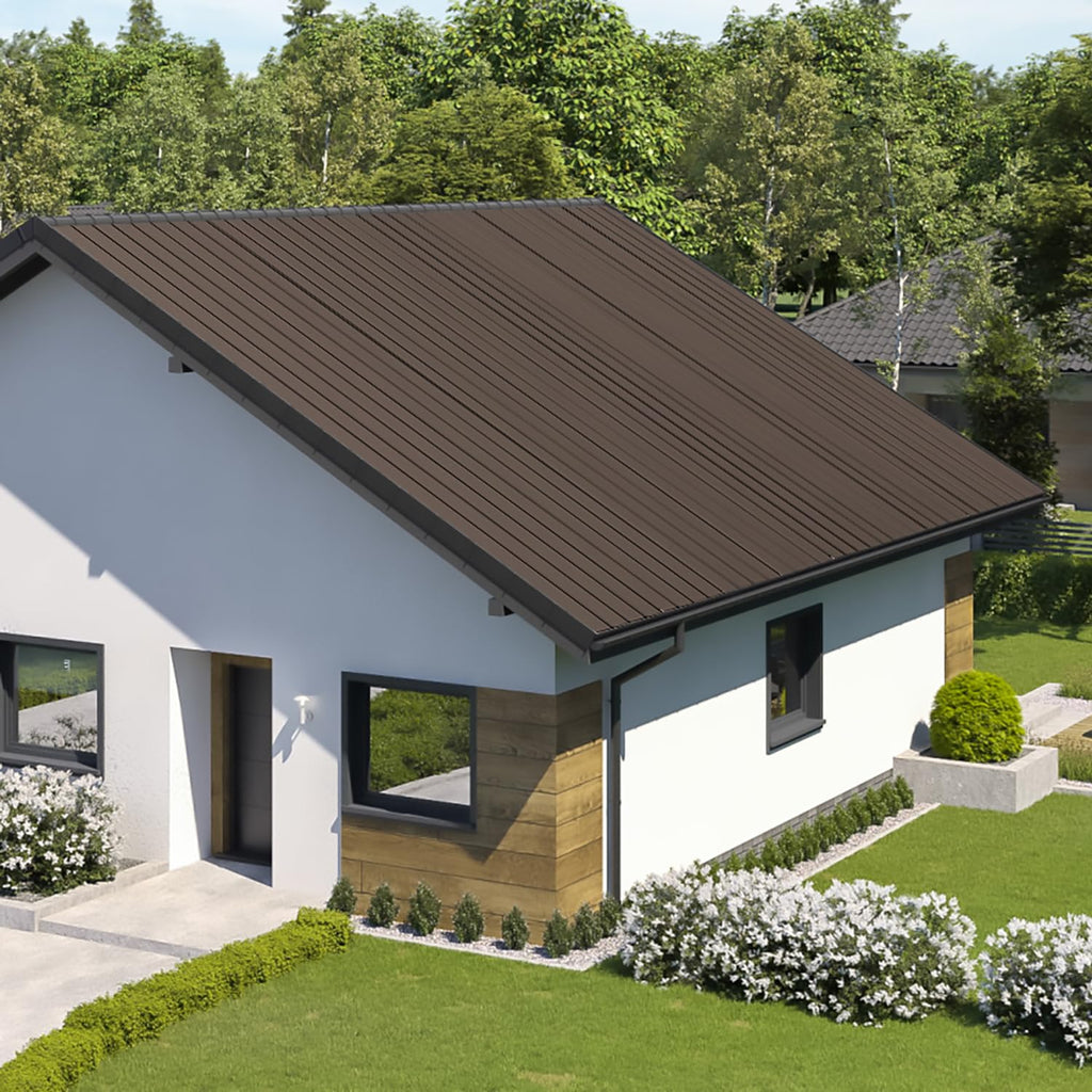 20 Pcs Metal Roofing Panels - Galvanized Steel Corrugated Roof Panels