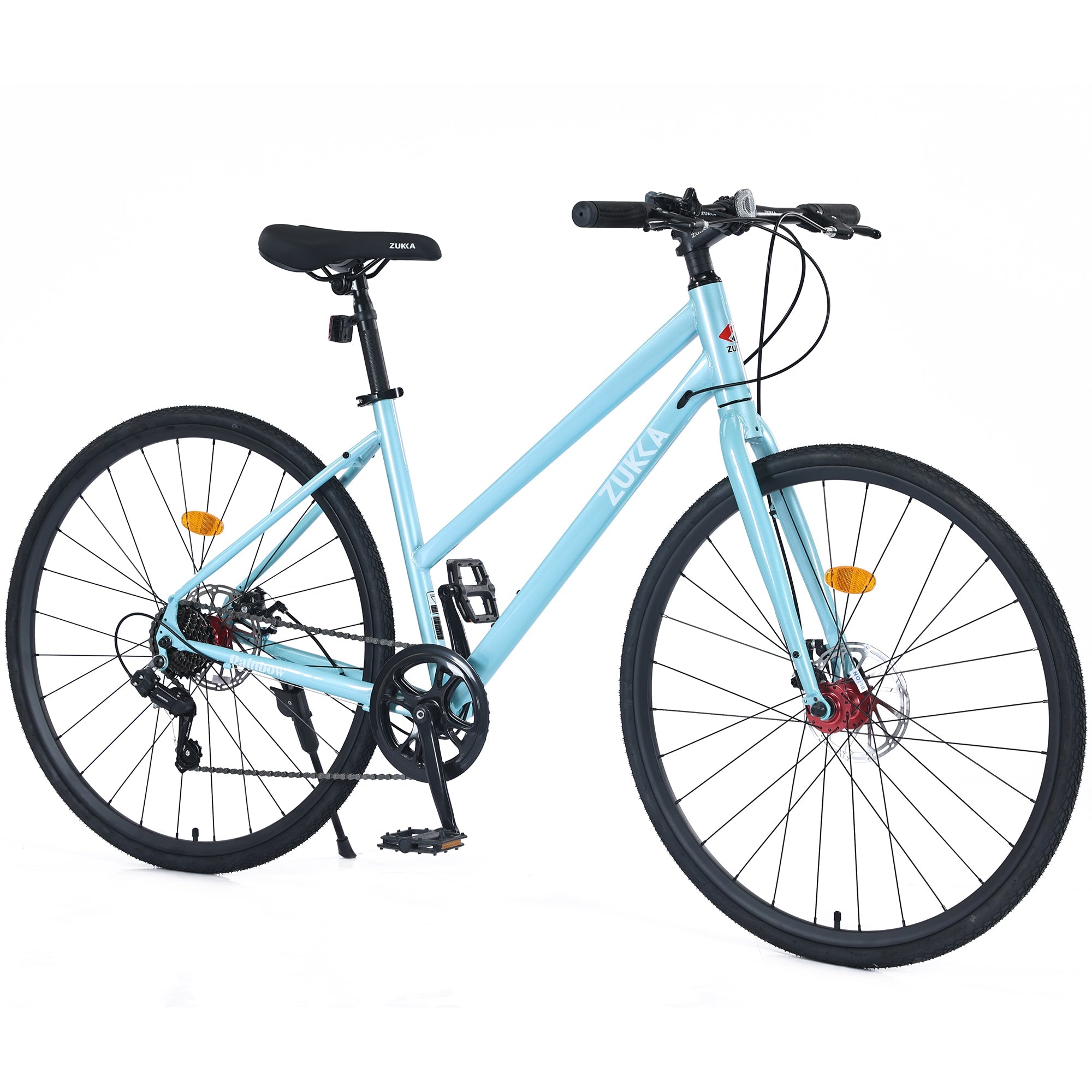 7 Speed Hybrid Bike Disc Brake 700C City Bicycle