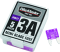 BikeMaster 5Piece 3A Replacement Mini Blade Fuse 152441