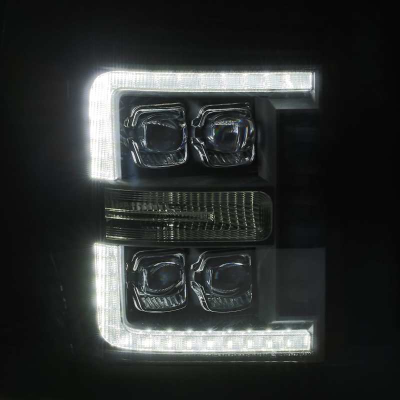 AlphaRex 11-16 Ford F-350 SD NOVA LED Projector Headlights Plank Style Blk w/Activ Light/Seq Signal 880149 *Discontinued