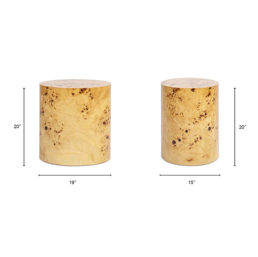 Nebula 20" Accent Oval Pillar Side Table